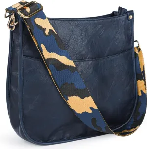 Viva Terry Vegan Leather Crossbody Fashion Shoulder Bag Purse with Adjustable Strap