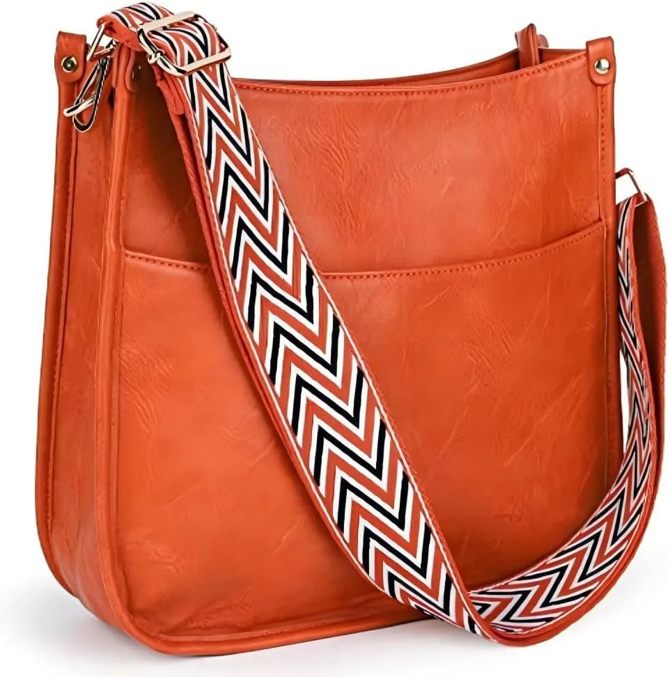 Viva Terry Vegan Leather Crossbody Fashion Shoulder Bag Purse with Adjustable Strap