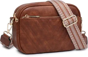 VONMAY Crossbody Purse for Women Quilted Crossbody Bags Vegan Leather Purses Small Shoulder Handbags with Wide Strap