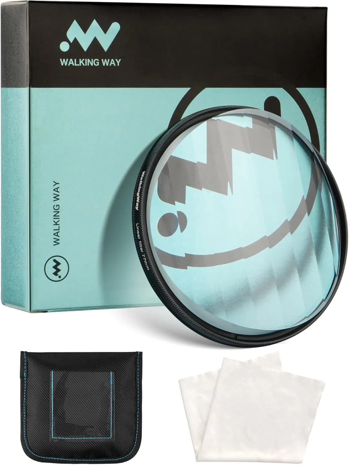Walking Way 82mm Linear Prism Filter for Camera Lenses Creative Photography Premium Material with Foreground Blur and Repetitive Image Effects Multiple