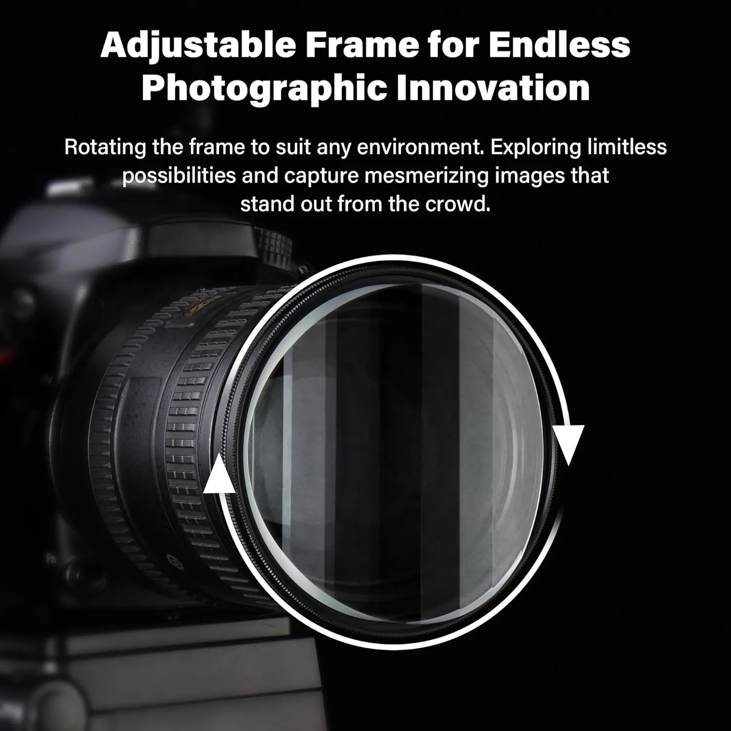Walking Way 82mm Linear Prism Filter for Camera Lenses Creative Photography Premium Material with Foreground Blur and Repetitive Image Effects Multiple