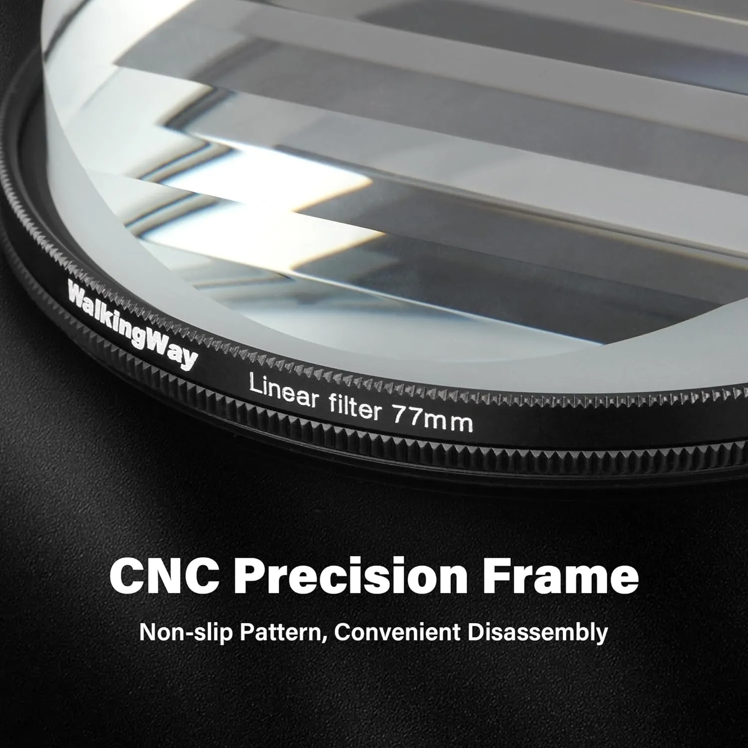 Walking Way 82mm Linear Prism Filter for Camera Lenses Creative Photography Premium Material with Foreground Blur and Repetitive Image Effects Multiple