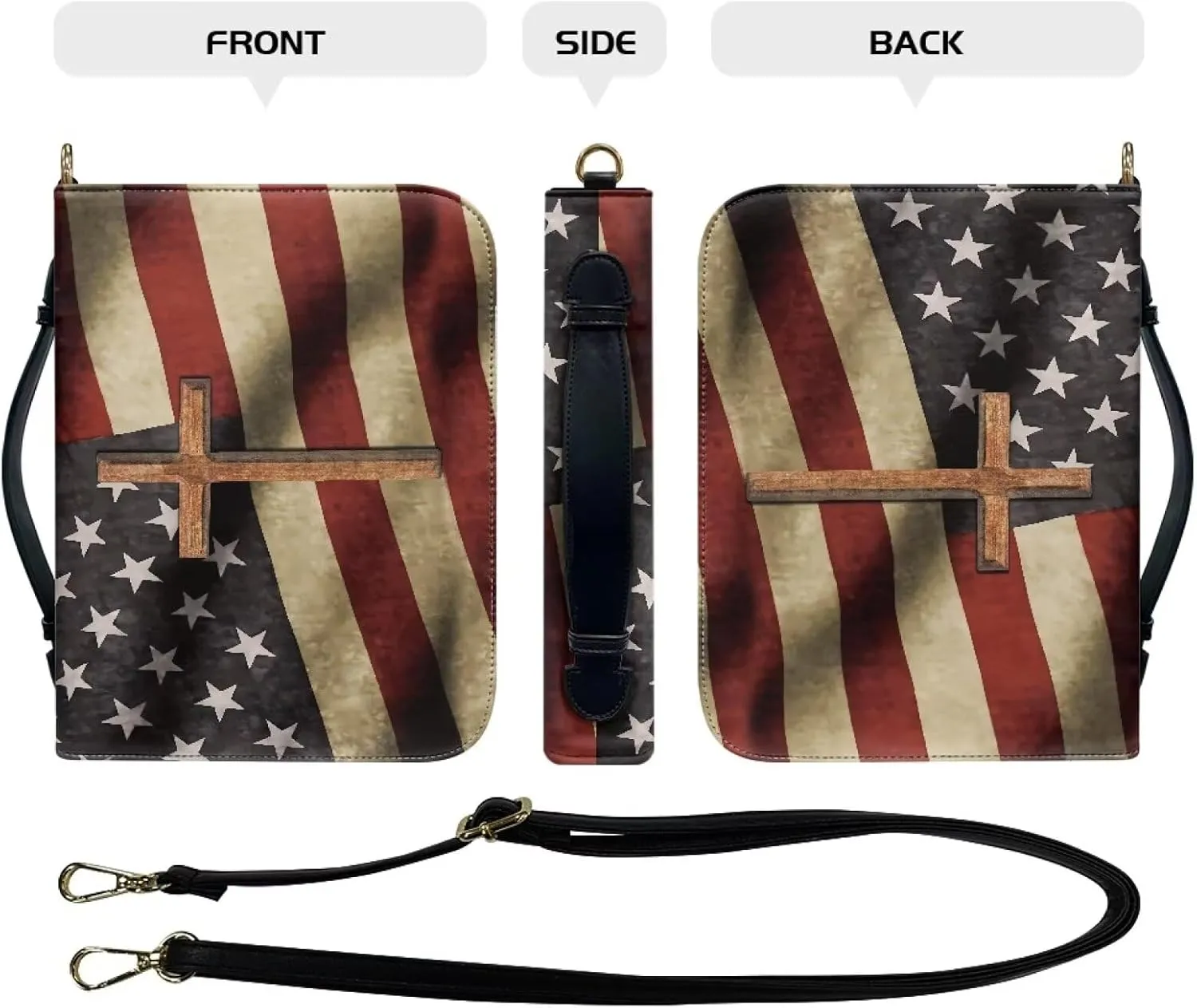 Waterproof Bible Case Bible Covers for Women Crossbody Bag Large Size Bible Protective Size M-2XL