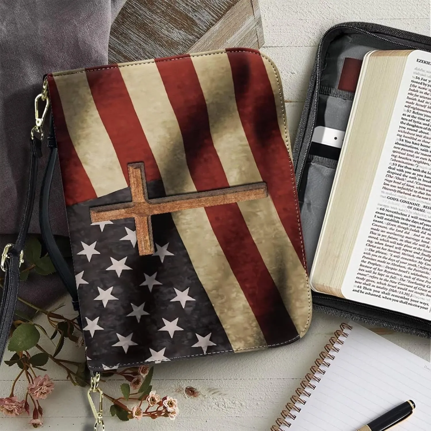 Waterproof Bible Case Bible Covers for Women Crossbody Bag Large Size Bible Protective Size M-2XL