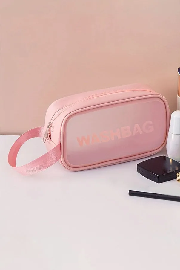 Waterproof Portable Cosmetic Bag 3PC Set - PINK