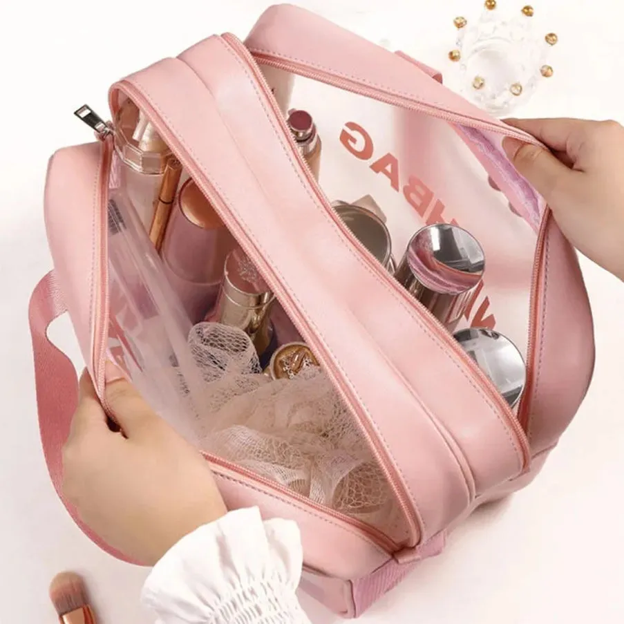 Waterproof Portable Cosmetic Bag 3PC Set - PINK