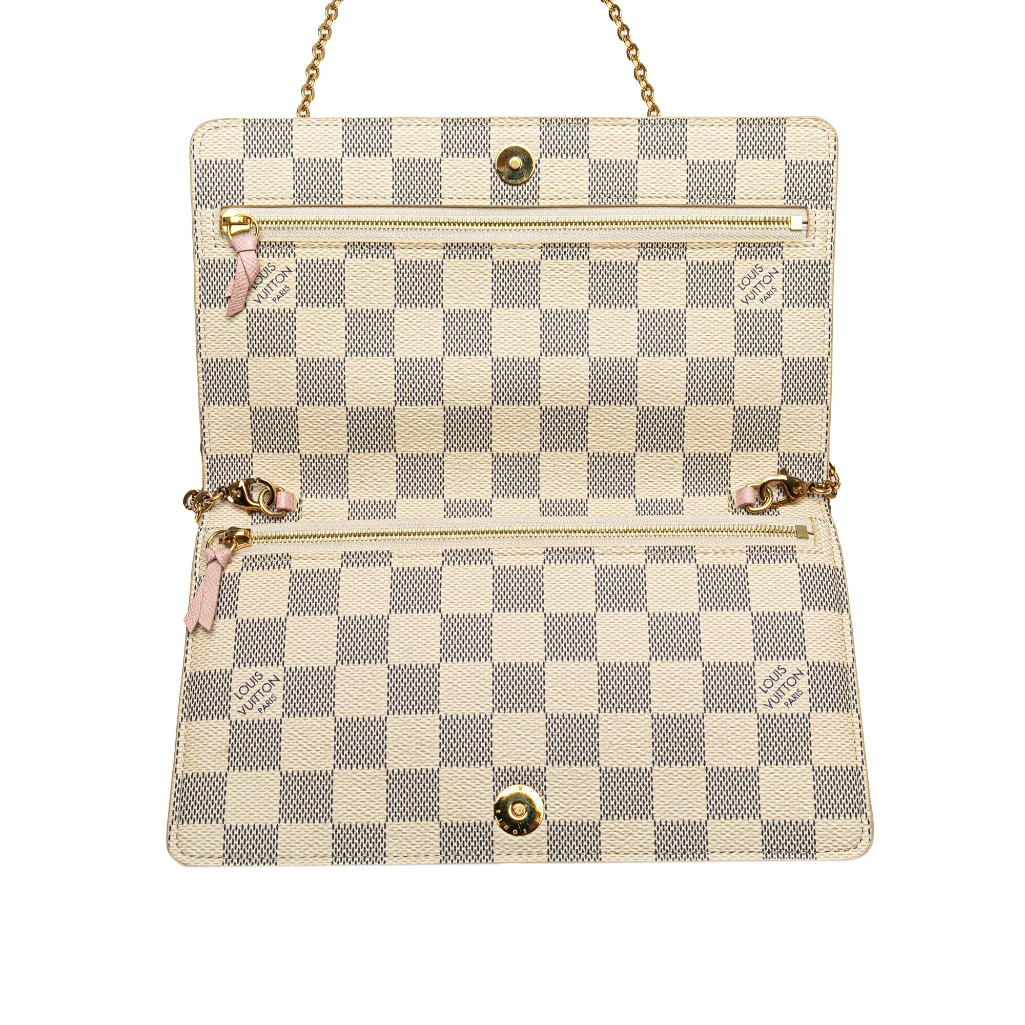 White Louis Vuitton Damier Azur Summer Trunks Pochette Weekend Crossbody Bag