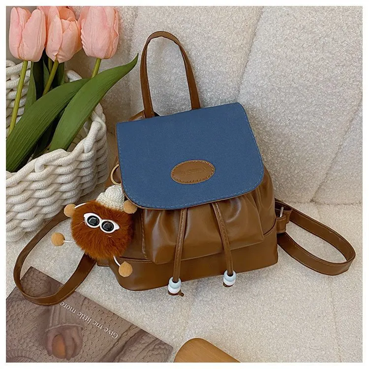 Wholesale New Fashionable Foreign Girl Retro Patchwork Backpack