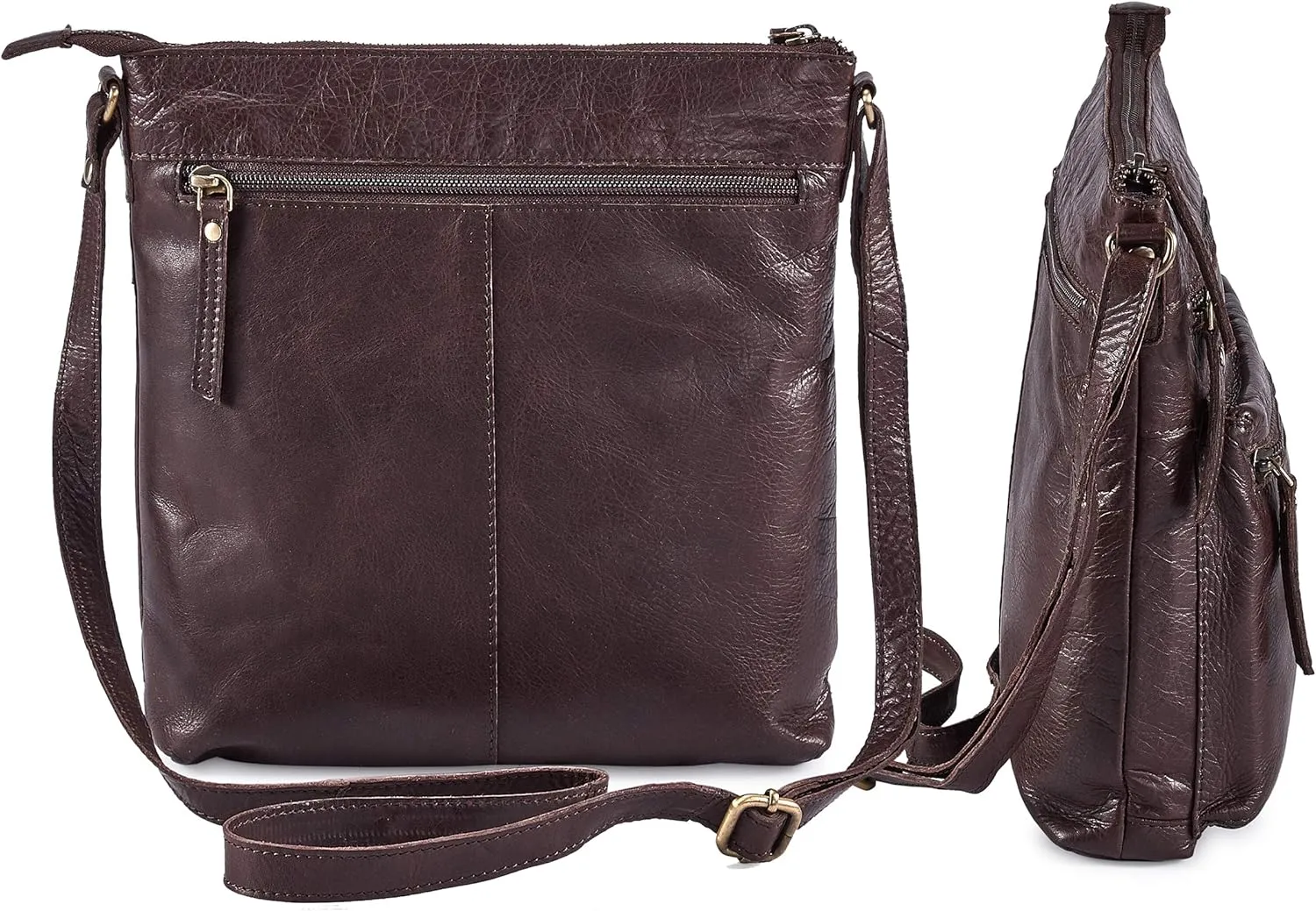 Wise Owl Accessories Small Crossbody Bags for Women Real Leather Purse Handbags Crossover Over the Shoulder Pocketbook