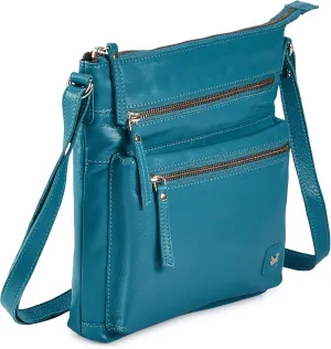 Wise Owl Accessories Small Crossbody Bags for Women Real Leather Purse Handbags Crossover Over the Shoulder Pocketbook
