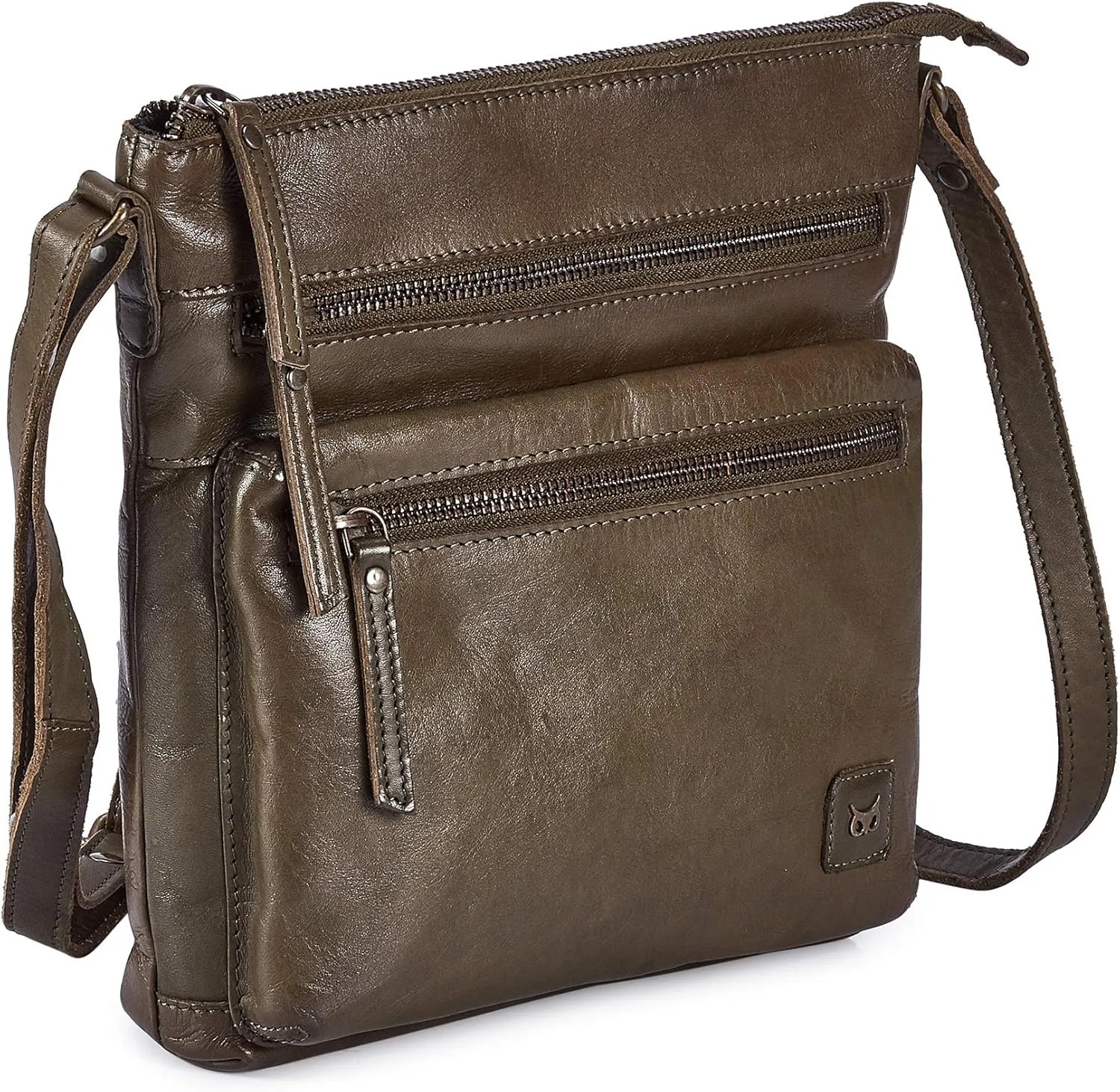 Wise Owl Accessories Small Crossbody Bags for Women Real Leather Purse Handbags Crossover Over the Shoulder Pocketbook