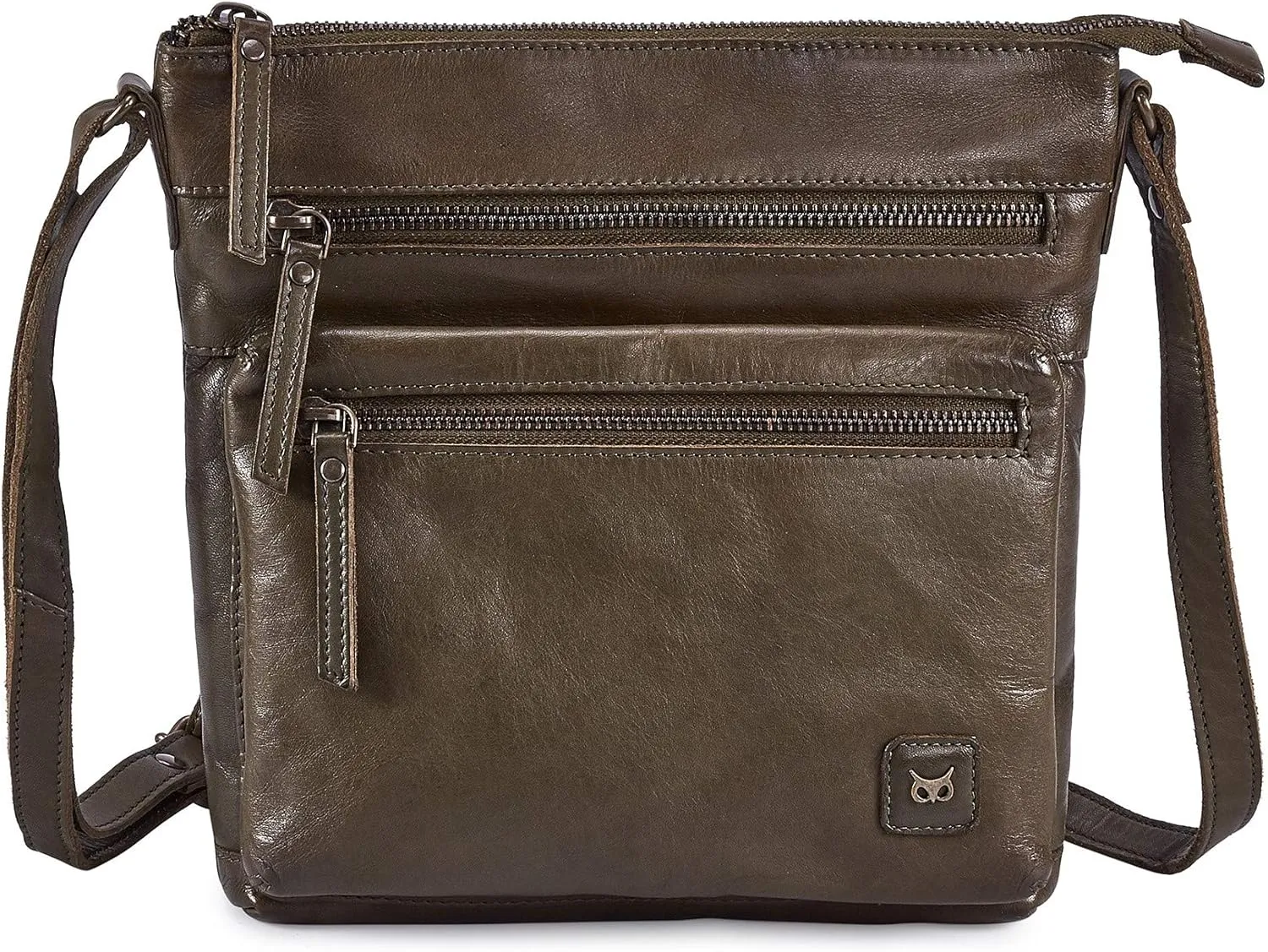 Wise Owl Accessories Small Crossbody Bags for Women Real Leather Purse Handbags Crossover Over the Shoulder Pocketbook