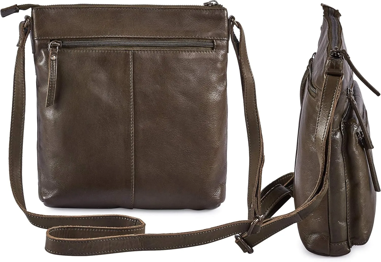 Wise Owl Accessories Small Crossbody Bags for Women Real Leather Purse Handbags Crossover Over the Shoulder Pocketbook