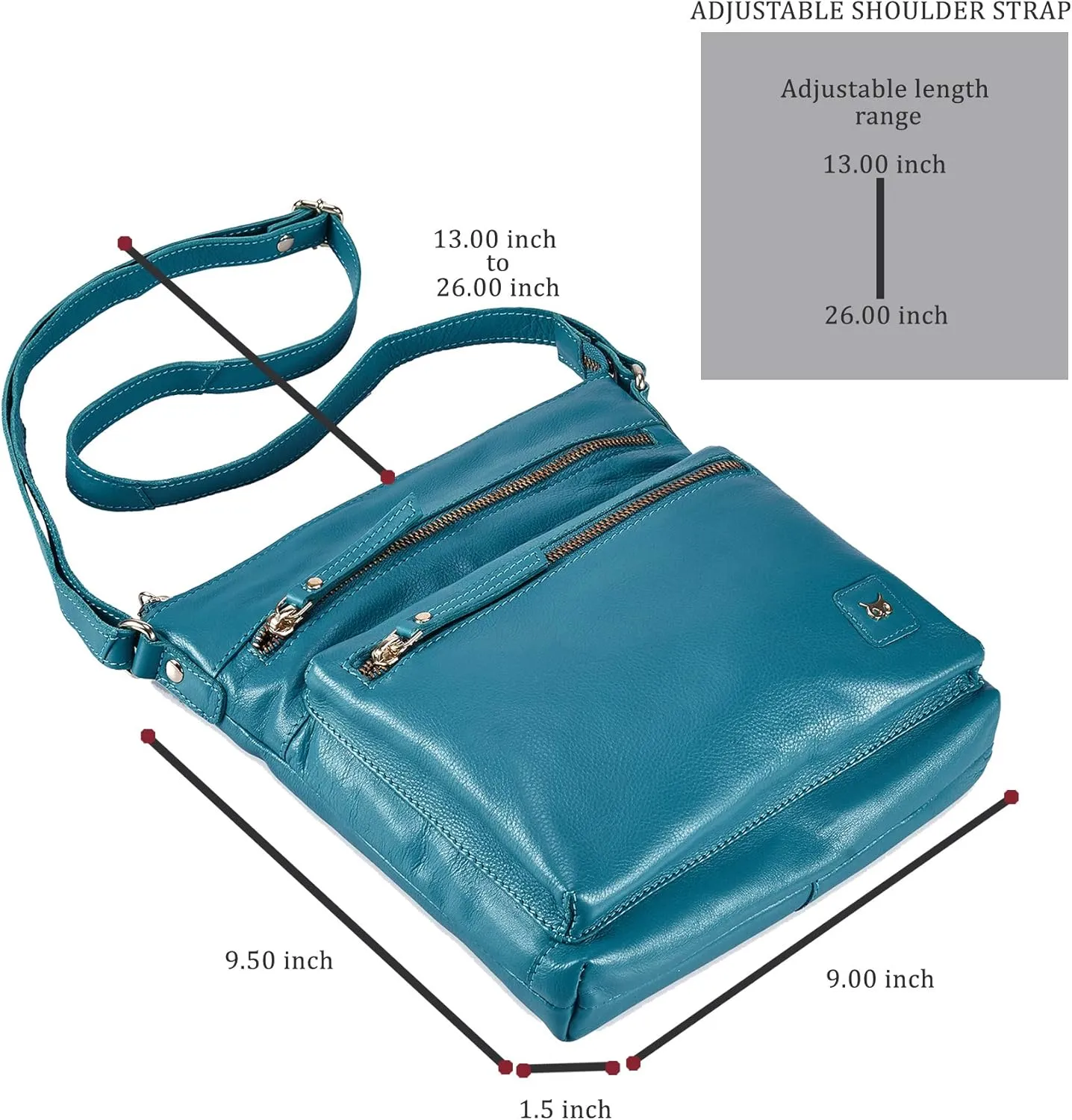 Wise Owl Accessories Small Crossbody Bags for Women Real Leather Purse Handbags Crossover Over the Shoulder Pocketbook