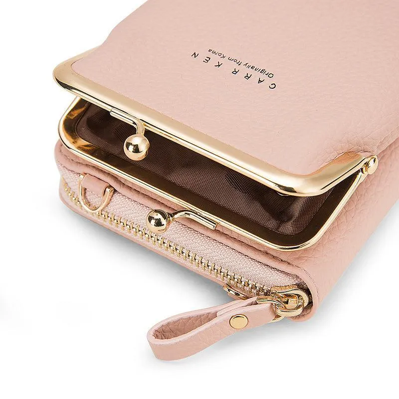 Women Mobile Phone Bag Pu Leather Purse Wallet Shoulder Small Pouch Crossbody Au