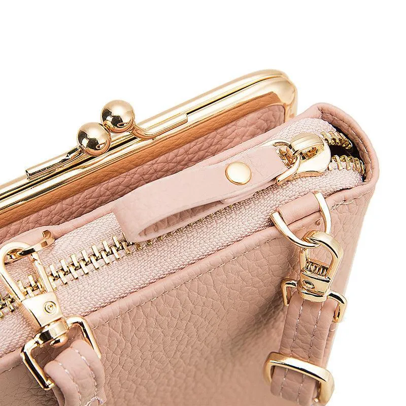 Women Mobile Phone Bag Pu Leather Purse Wallet Shoulder Small Pouch Crossbody Au