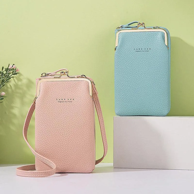 Women Mobile Phone Bag Pu Leather Purse Wallet Shoulder Small Pouch Crossbody Au