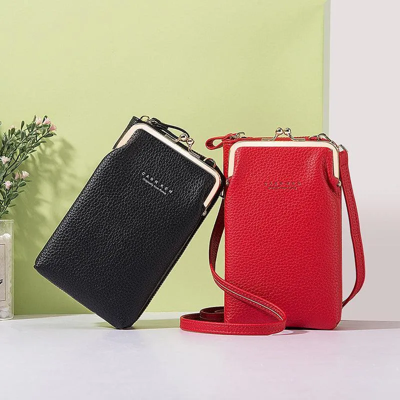 Women Mobile Phone Bag Pu Leather Purse Wallet Shoulder Small Pouch Crossbody Au