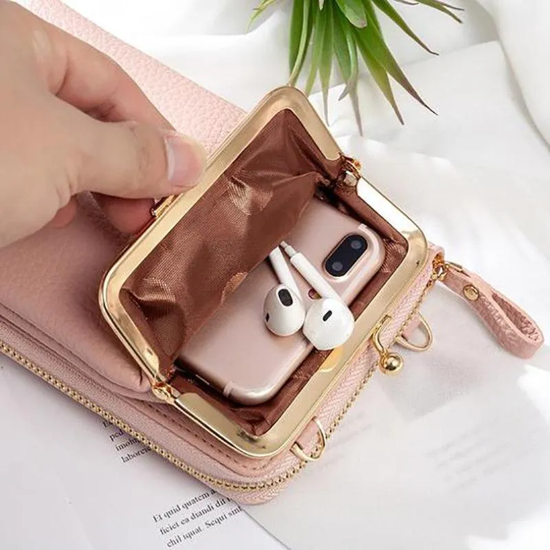 Women Mobile Phone Bag Pu Leather Purse Wallet Shoulder Small Pouch Crossbody Au