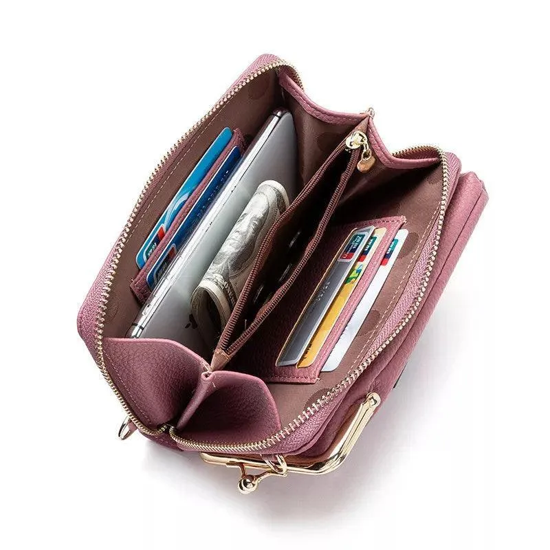 Women Mobile Phone Bag Pu Leather Purse Wallet Shoulder Small Pouch Crossbody Au