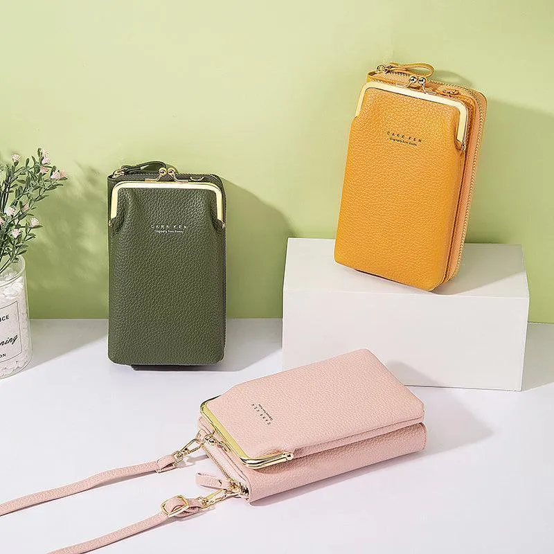 Women Mobile Phone Bag Pu Leather Purse Wallet Shoulder Small Pouch Crossbody Au