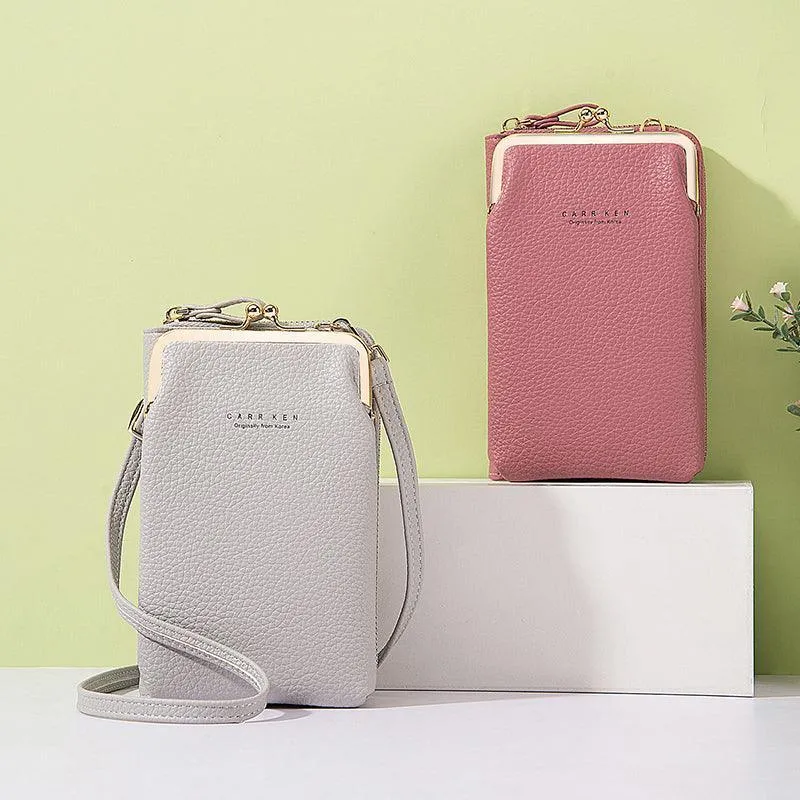 Women Mobile Phone Bag Pu Leather Purse Wallet Shoulder Small Pouch Crossbody Au
