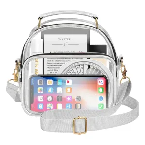 Women Pvc Clear Crossbody Bags Stadium Transparent Shoulder Phone Bag Outgoing Carrying Brand Designer Handbags