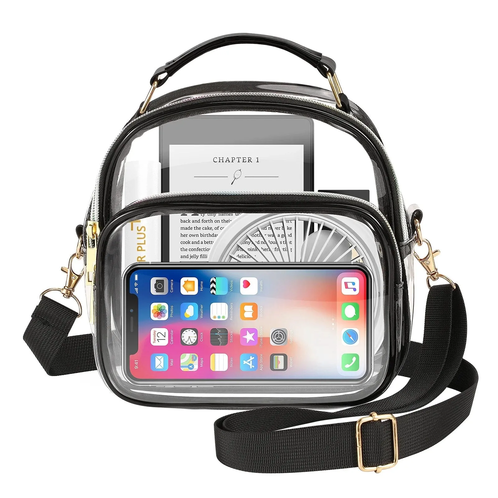 Women Pvc Clear Crossbody Bags Stadium Transparent Shoulder Phone Bag Outgoing Carrying Brand Designer Handbags