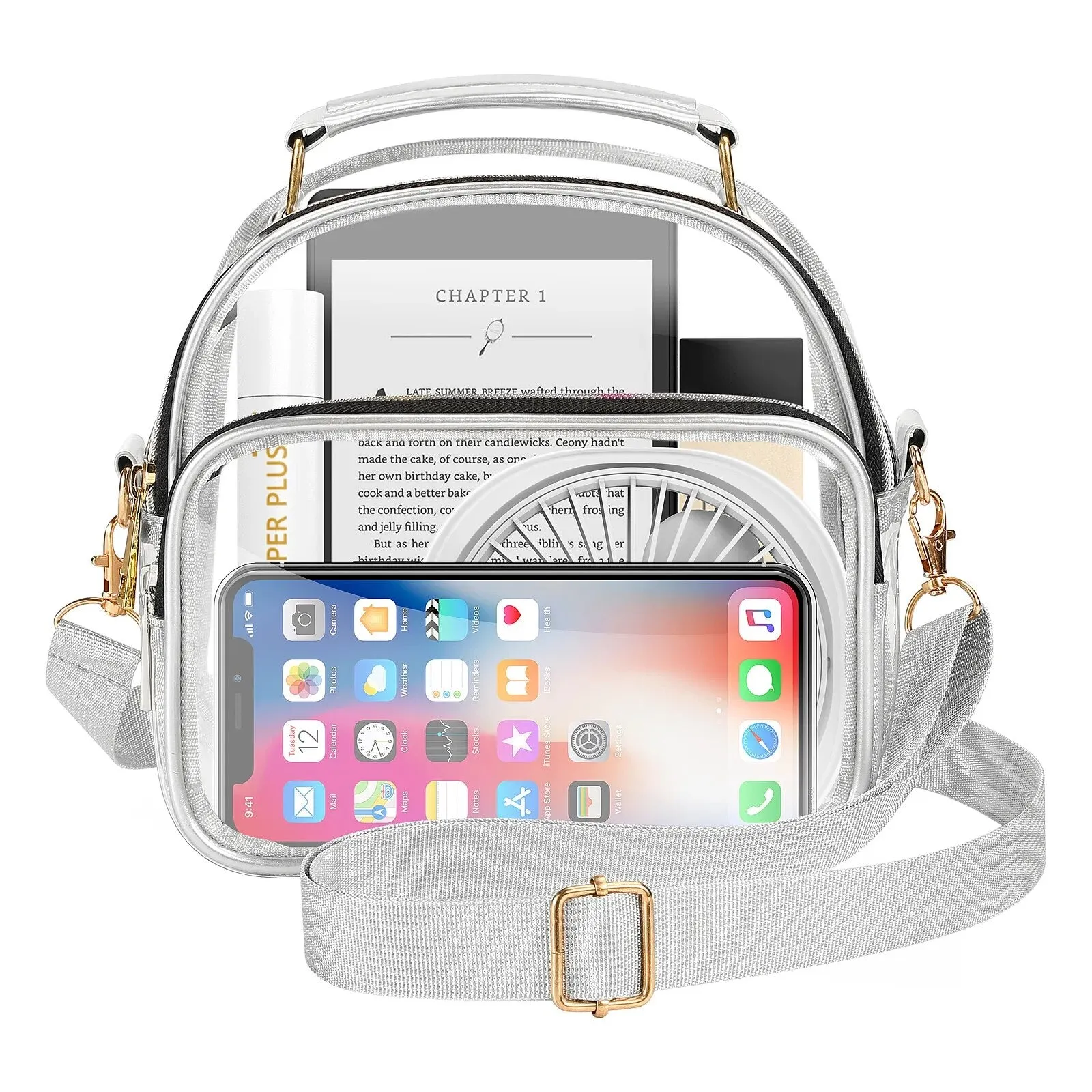 Women Pvc Clear Crossbody Bags Stadium Transparent Shoulder Phone Bag Outgoing Carrying Brand Designer Handbags