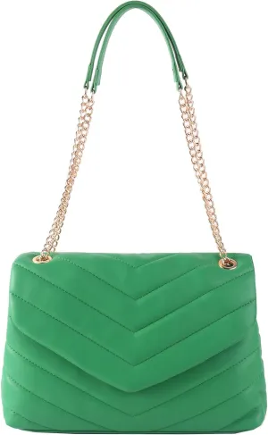 Women Shoulder Bag, Fashionable Quilted Vegan leather Crossbody Purses with Adjustable Chain Designer Purses