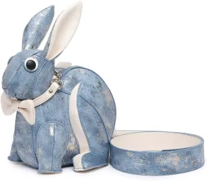 Women Shoulder Bag PU Leather Handbag Crossbody Bag Lovely Rabbits Shape Messengers Bag Shopping Dating Bag for Travel