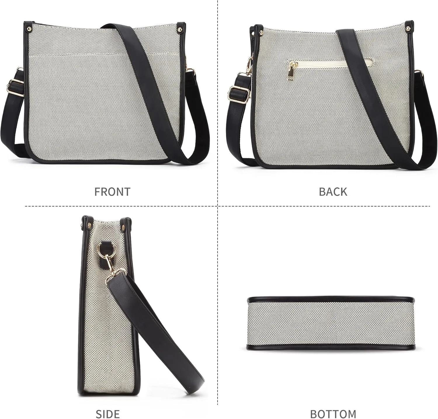 Women Shoulder Bag Vintage Crossbody Purse Handbag with Leopard Guitar Strap Hobo Bag