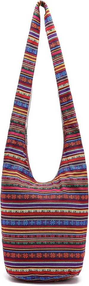 Women Shoulder Handbags Fashion canvas Hippie Crossbody Bags Bohemian Animal Prints Hobo Bags
