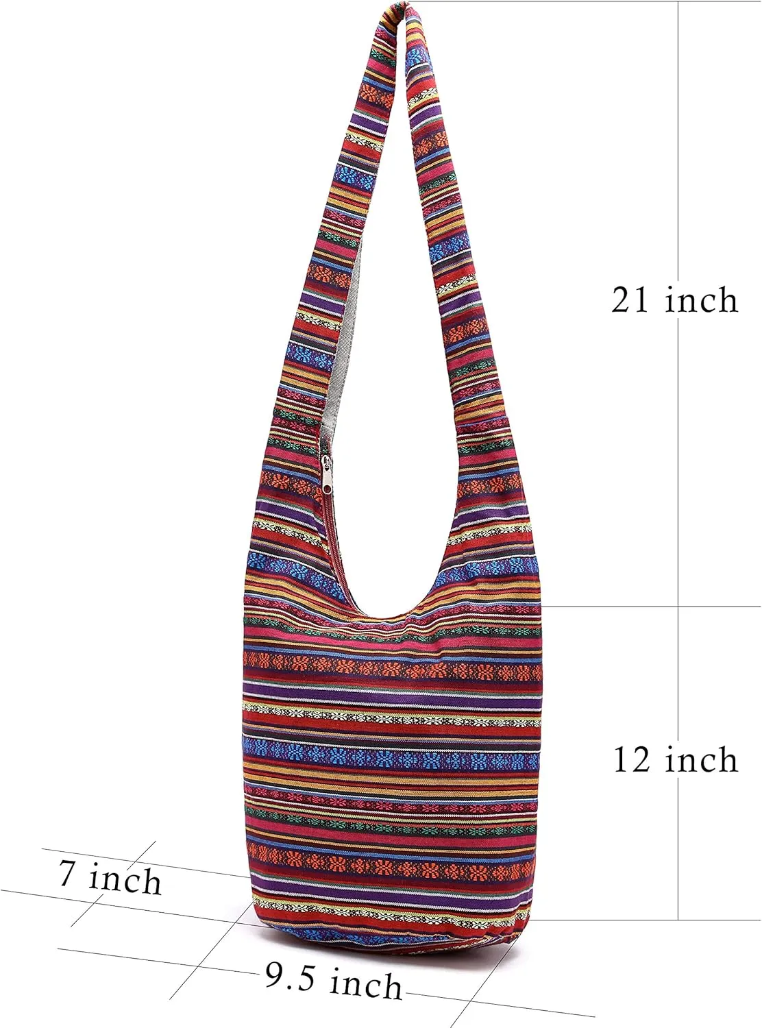 Women Shoulder Handbags Fashion canvas Hippie Crossbody Bags Bohemian Animal Prints Hobo Bags