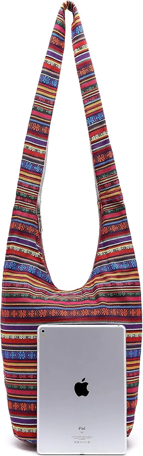 Women Shoulder Handbags Fashion canvas Hippie Crossbody Bags Bohemian Animal Prints Hobo Bags