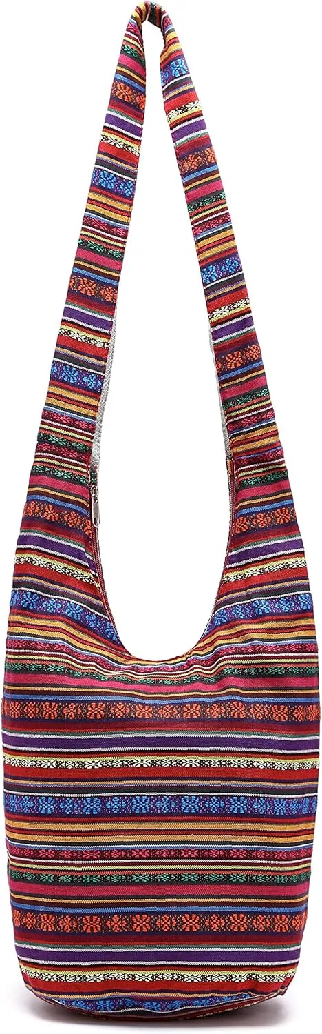Women Shoulder Handbags Fashion canvas Hippie Crossbody Bags Bohemian Animal Prints Hobo Bags