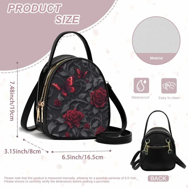Women Travel Crossbody Cell Phone Purse, PU Leather Wallet Shoulder Bag Zipper Top Handle Handbag Multi Pocket