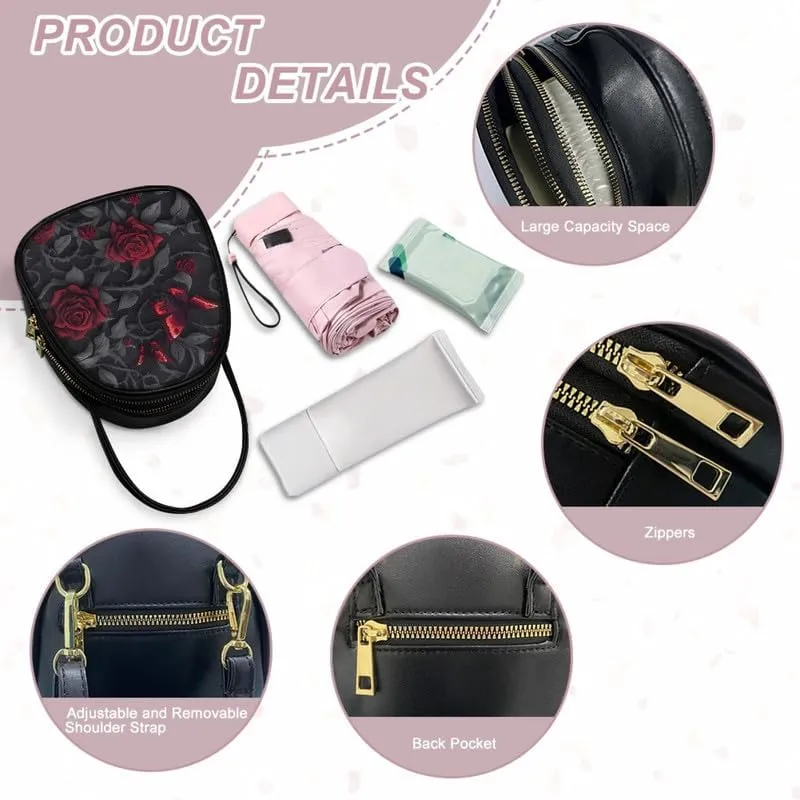 Women Travel Crossbody Cell Phone Purse, PU Leather Wallet Shoulder Bag Zipper Top Handle Handbag Multi Pocket