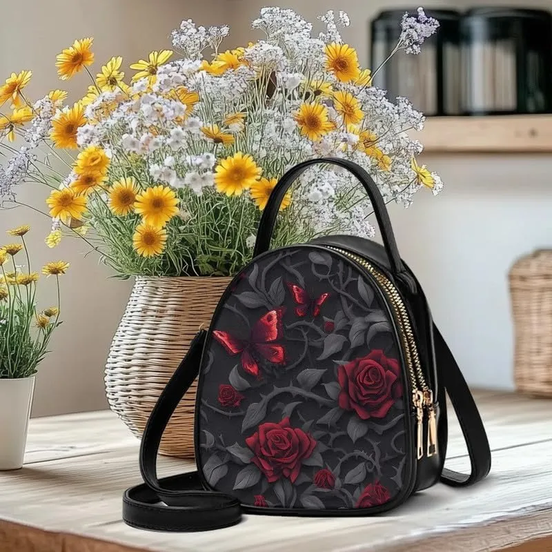 Women Travel Crossbody Cell Phone Purse, PU Leather Wallet Shoulder Bag Zipper Top Handle Handbag Multi Pocket