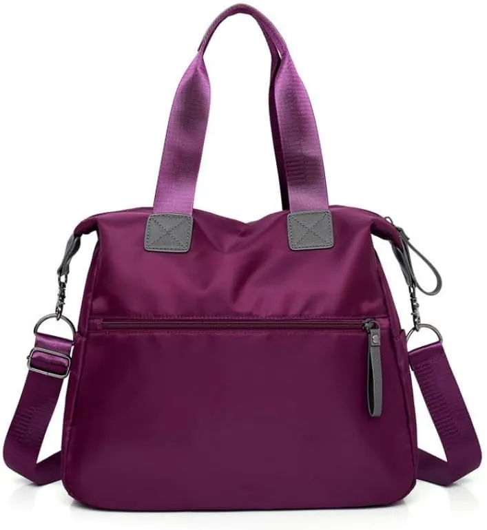 Women’s Bag Mommy Bag One Shoulder Crossbody Portable Travel Large Bag (purple)