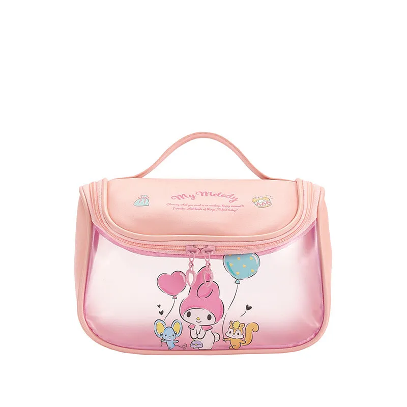 Women's Cartoon Large Capacity Portable Good-looking Double Zipper Cosmetic Bags