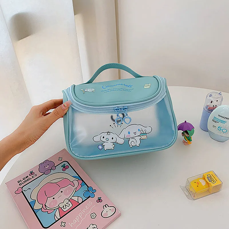 Women's Cartoon Large Capacity Portable Good-looking Double Zipper Cosmetic Bags