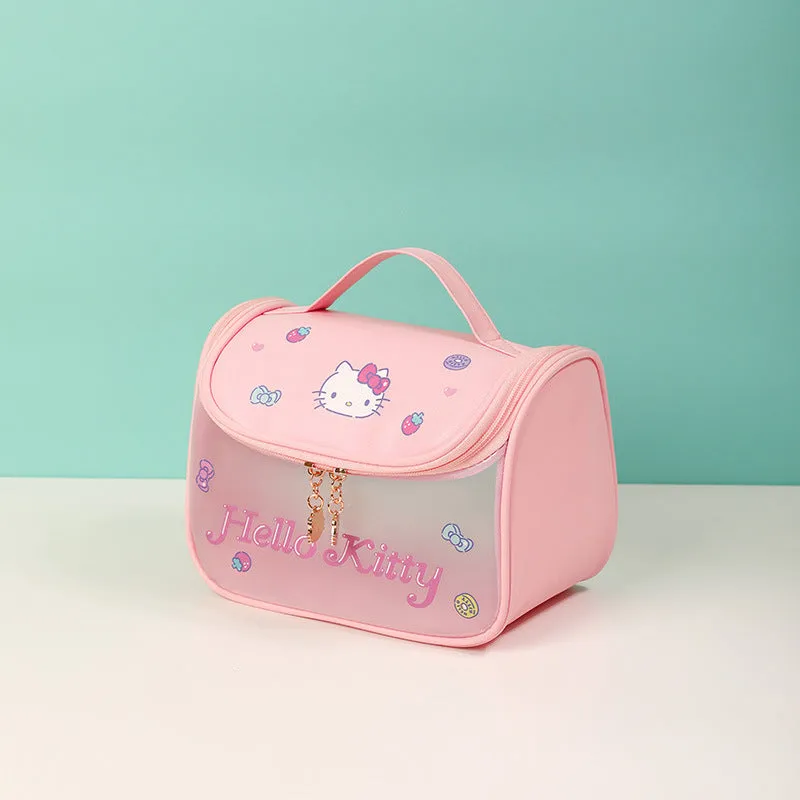 Women's Cartoon Large Capacity Portable Good-looking Double Zipper Cosmetic Bags