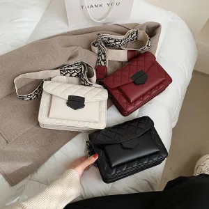 Women's Durable Fashionable Korean Rhombus Embroidered Crossbody Bags