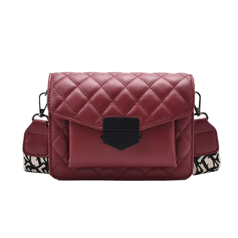 Women's Durable Fashionable Korean Rhombus Embroidered Crossbody Bags