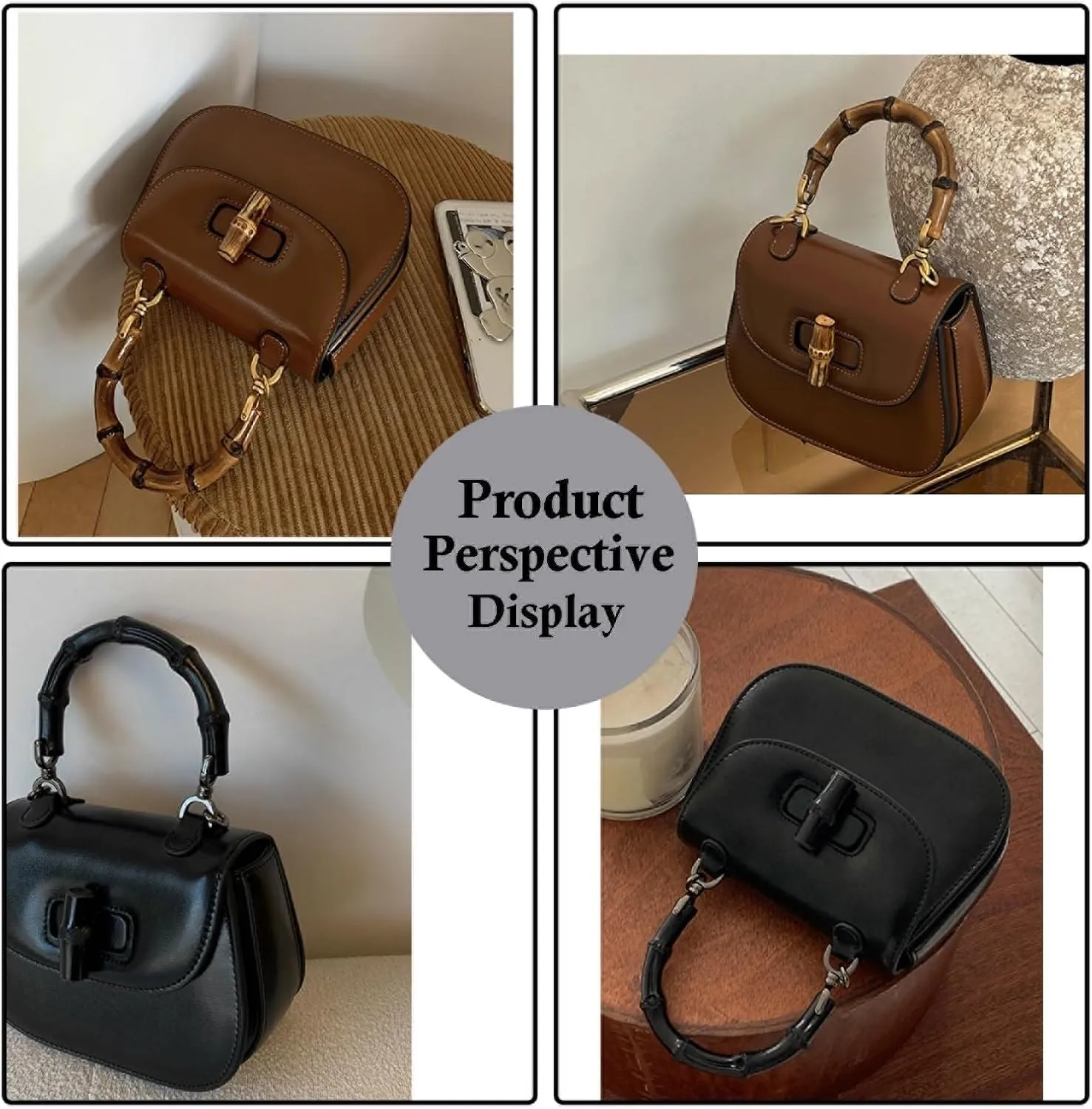 Women's Handbag Premium Texture Mahogany Vintage Crossbody Shoulder Bag Tote Bag Large Capacity Ladies Bag