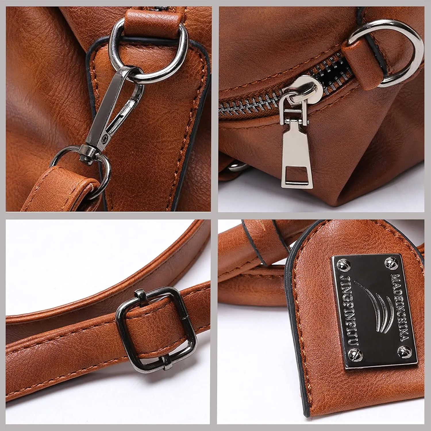 Women's Leather Shoulder Bags Vintage Crossbody Bag Large Capacity Women Messenger Bag