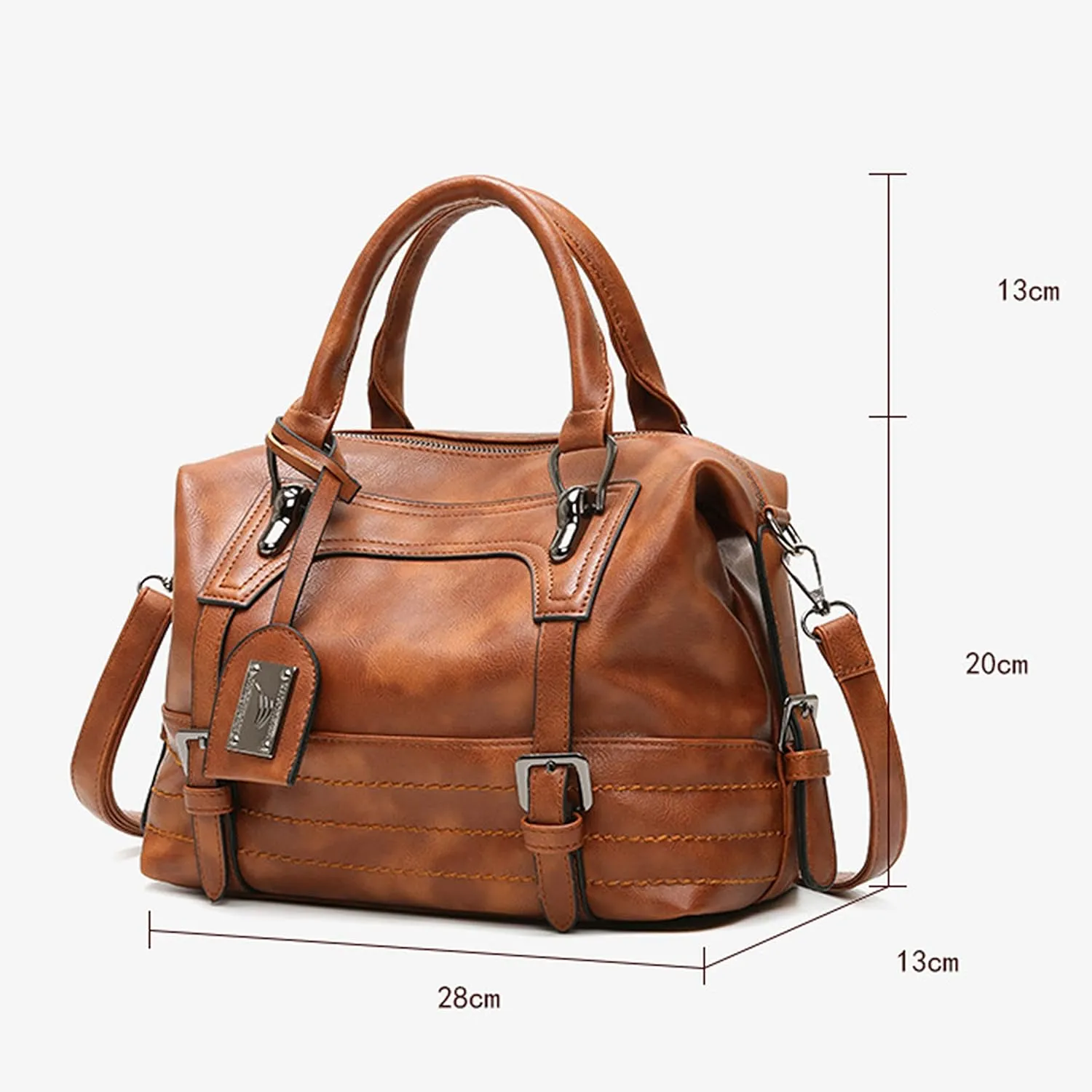 Women's Leather Shoulder Bags Vintage Crossbody Bag Large Capacity Women Messenger Bag