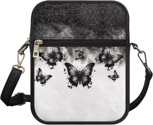 Womens Mens Leather Shoulder Bag Small Leather Messenger Bag Crossbody Satchel Bag Purse Handbag Casual Daypack
