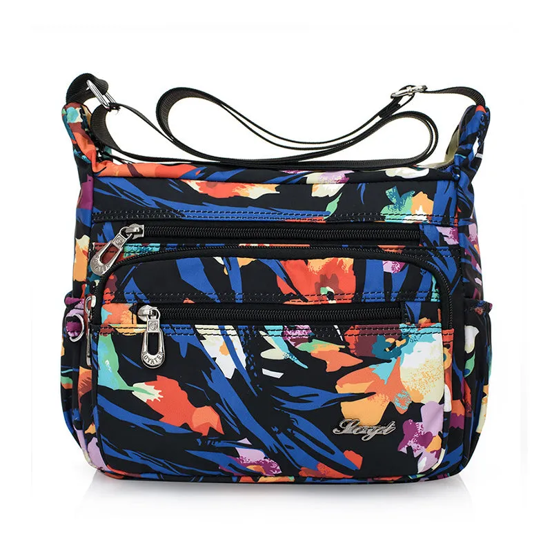 Women's Multi-Pocket Nylon Shoulder Handbag